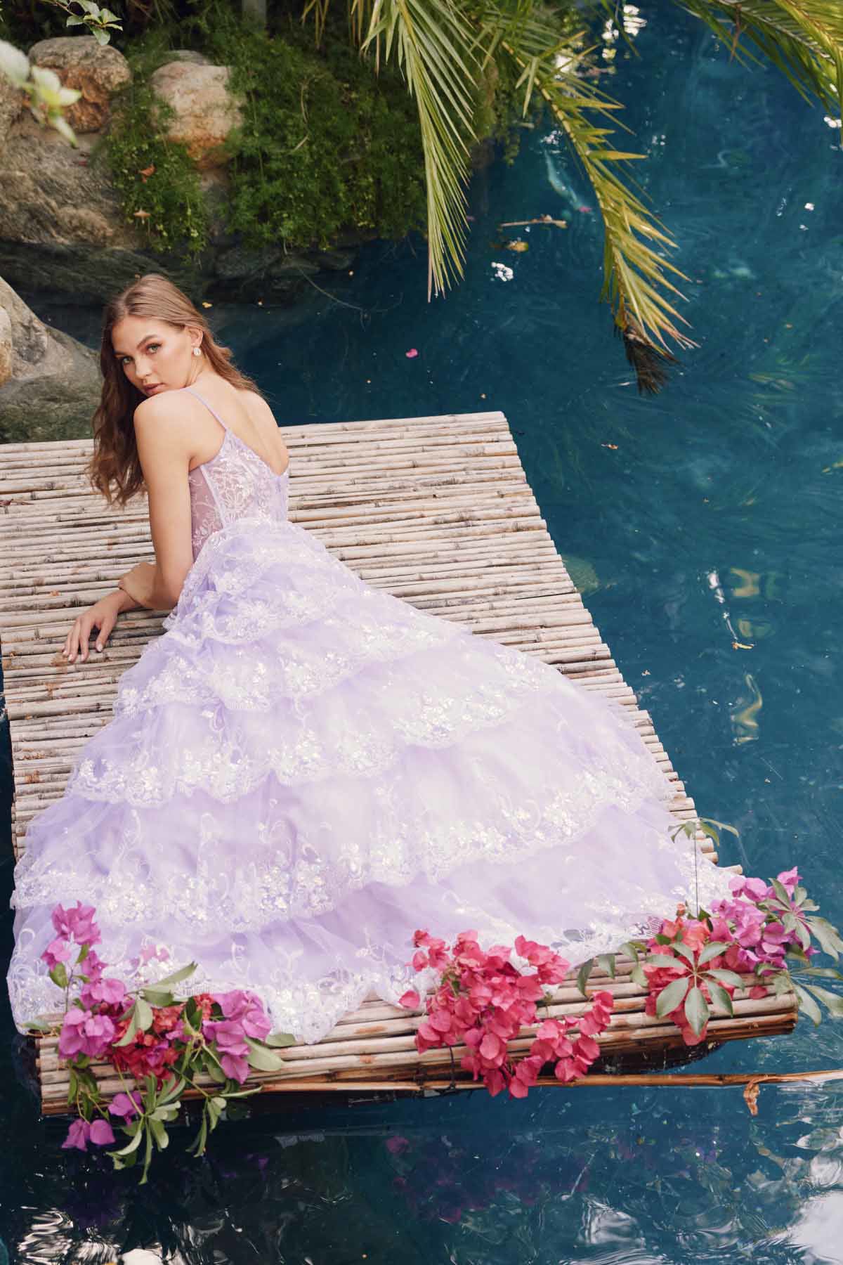 Elegant Tiered Prom Dress with Sparkle_JU2454K