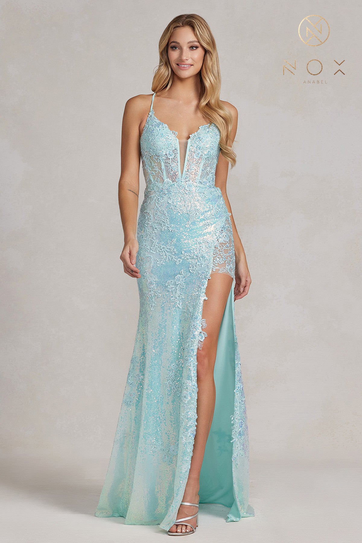 Elegant Lace Sequin Prom Dress_Glamorous_NX D1157