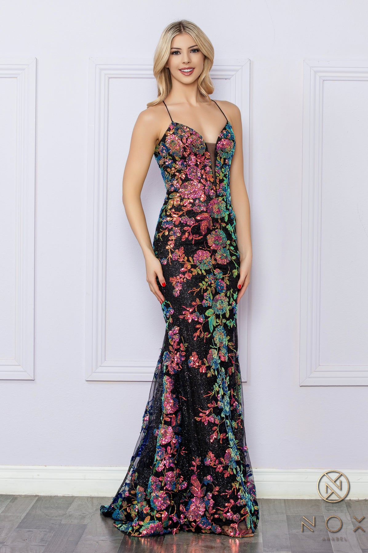 Mermaid Multicolor Sequin Prom Dress Open Back Sequin La Femme Prom Dress 31027 Mermaid Multicolor Sequin Prom Dress Open Back Sequin La Femme Prom Dress 31027